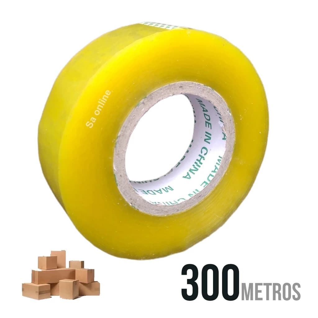 KIT Rolo De Fita Adesiva Durex Larga 42mm x 300m Transparente Ou Marrom Para Embalagens Caixas Encomendas e Mudanças