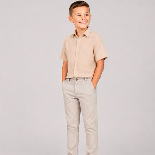 Conjunto Social Infantil Masculino Moda Boutique Pajem Casamento Natal Festa Calça Camisa Viscolinho