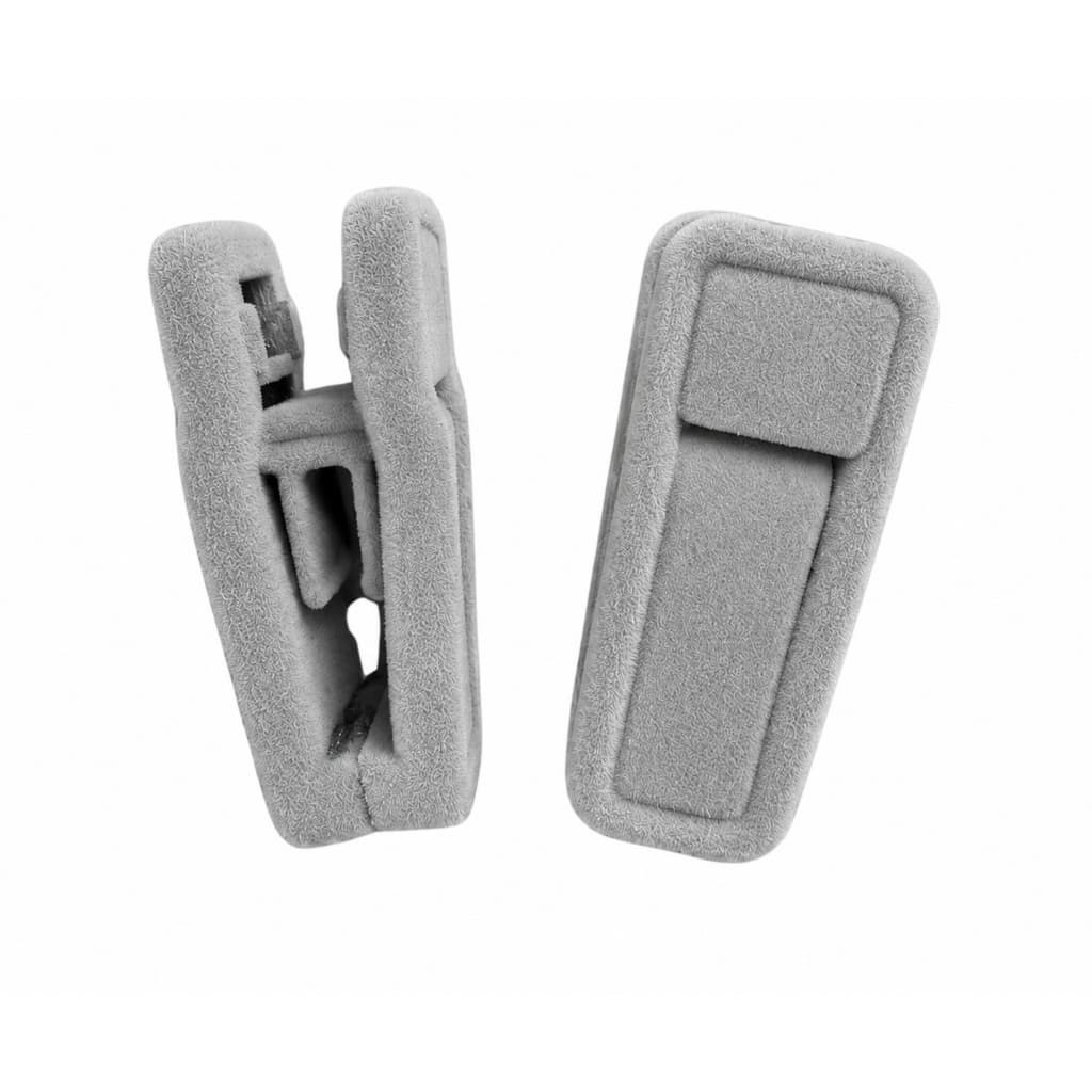 Kit 10, 30 ou 50 Presilhas De Veludo Para Cabides Slim Cinza