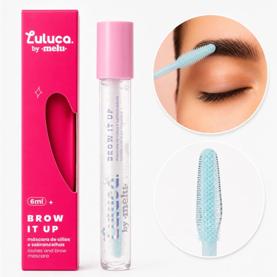 Gel para Sobrancelhas Máscara Incolor para Cílios Brow It Up Luluca Melu by Ruby Rose