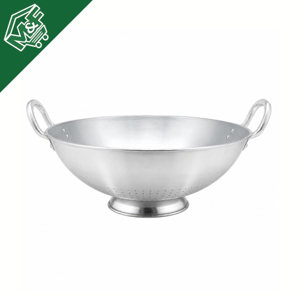Escorredor de Macarrão Profissional 45 cm em Alumínio | Reforçado para Restaurantes, Hotéis e Cozinhas Industriais