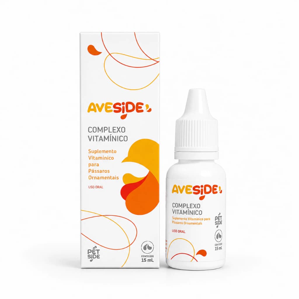 Suplemento Vitamina para Pássaros Aves Cálcio Reprodução Muda Vitamina e Peito Seco 15ml