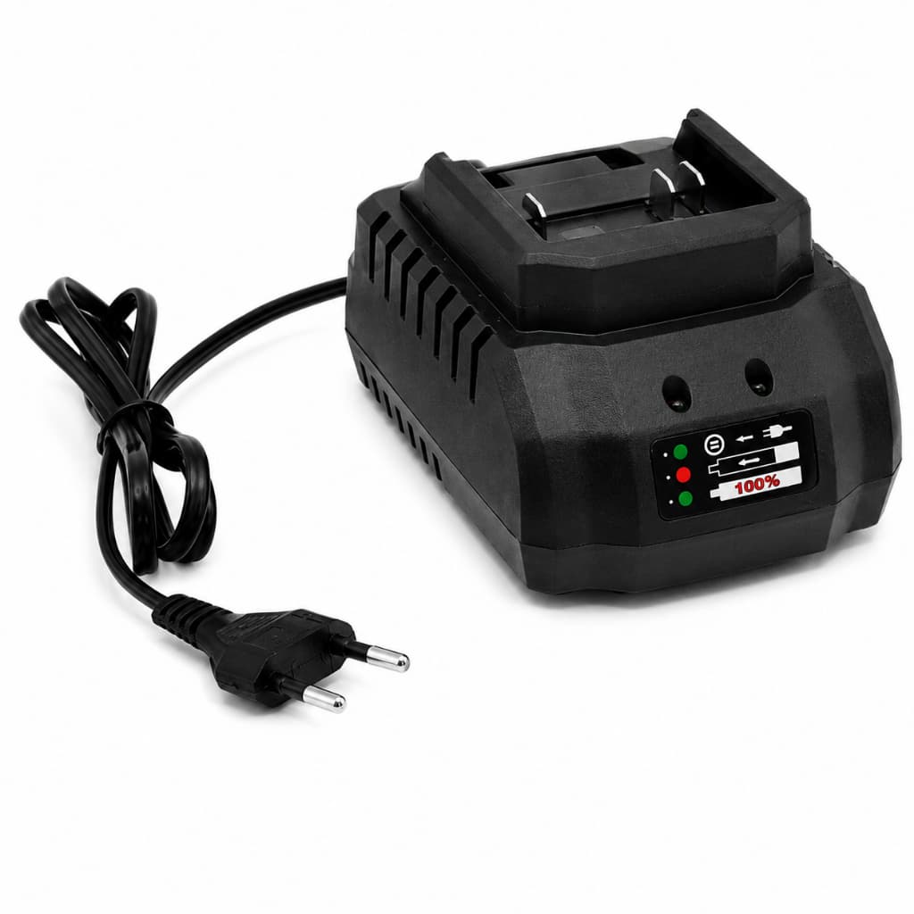 Carregador de Bateria 21V - Compacto e Portátil com Indicador LED