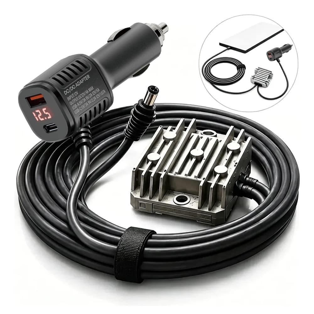 Carregador Veicular Starlink Mini 30V 3.5A Adaptador 12V 24V com USB Type-C Cabo 3M para Carro Alta Potência