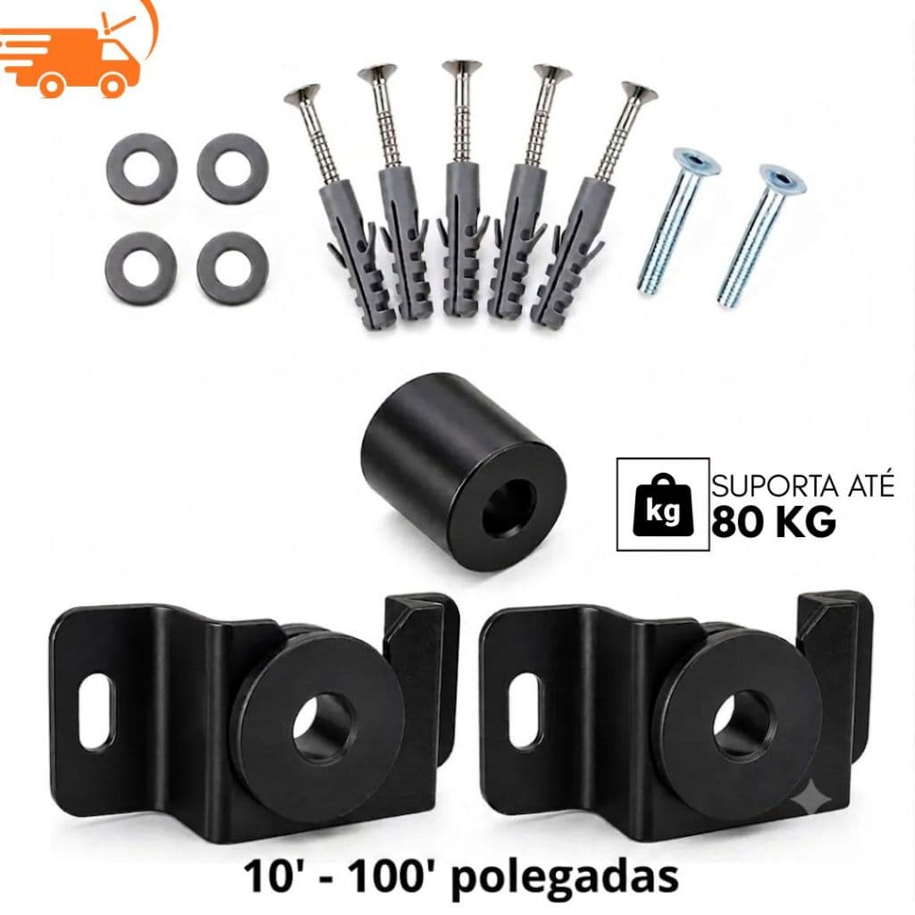 Kit Suportes Fixo Para Smart TV e Monitores LED LCD Pasma Universal  10" a 100"