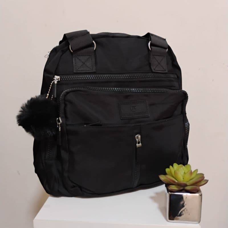 Bolsa Mochila Feminina de Mão, Ombro, Costas e Transversal - Alça Removivel