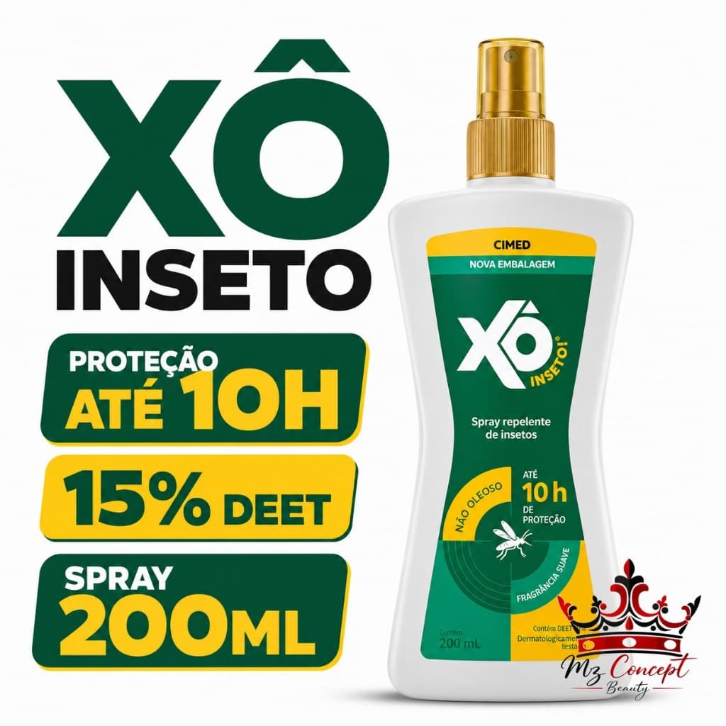 Xô Inseto Repelente Cimed Spray 200ml Original Proteção 10h Fragrância Suave Não Oleoso
