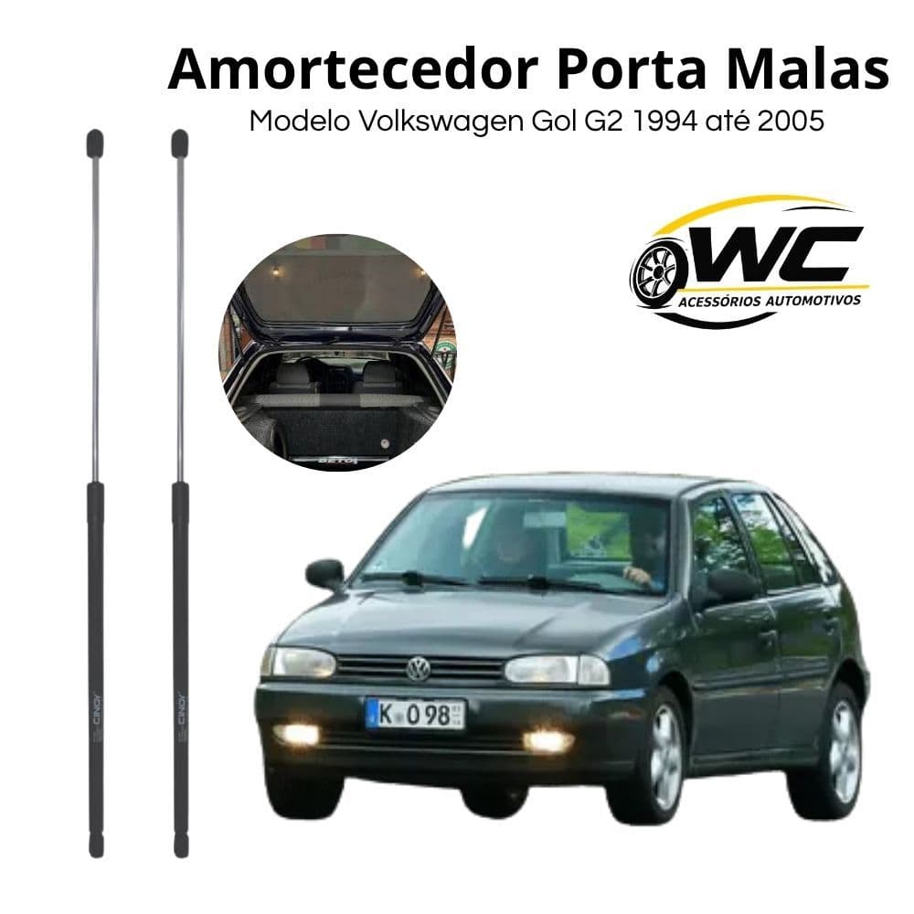 Par Amortecedor de Porta Malas Tampa Traseira Volkswagen Gol G2 1994 até 2005