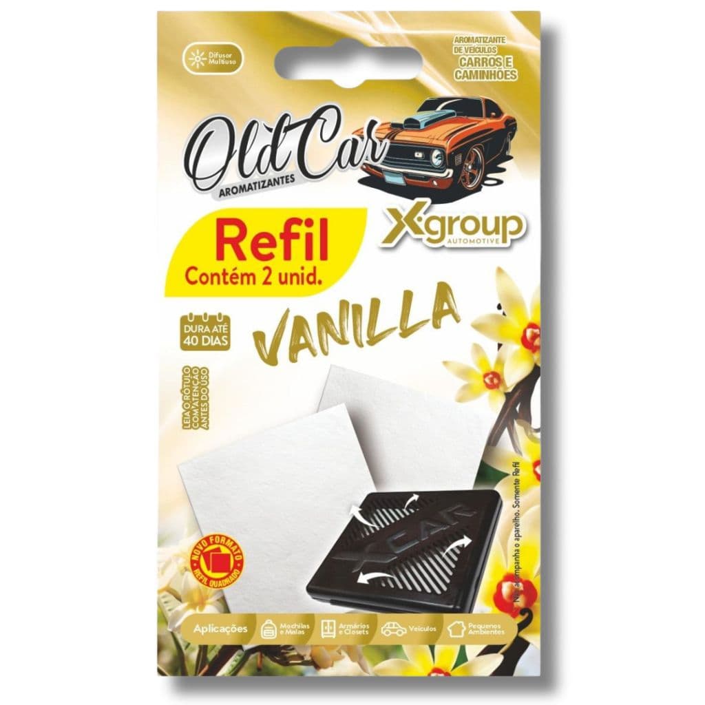 Aromatizante Oldcar Xcar Refil Com 02 Unidades - Vanilla