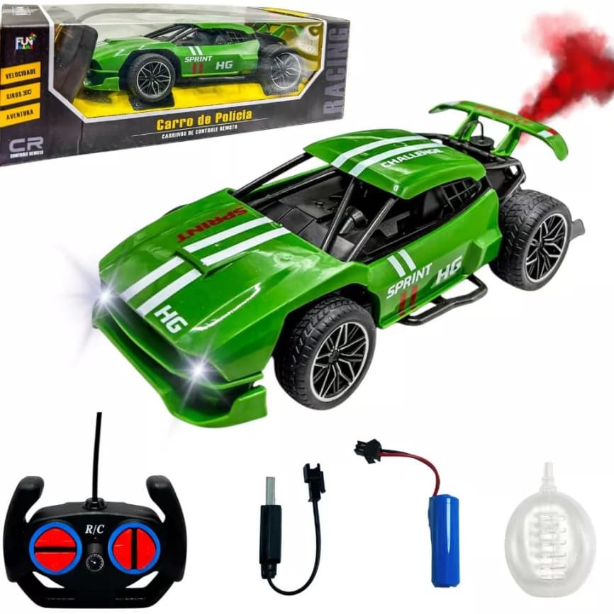 Carrinho de Controle Remoto Recarregável - Design Aerodinâmico, Rodas Robustas, Controle Preciso