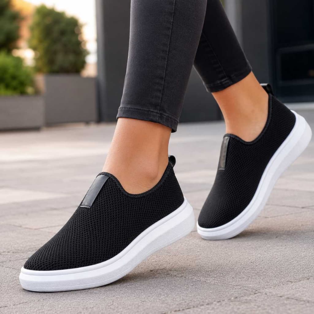 Tênis Masculino Casual Tênis Preto Esportivo Academia Corrida Macio Leve Confortável