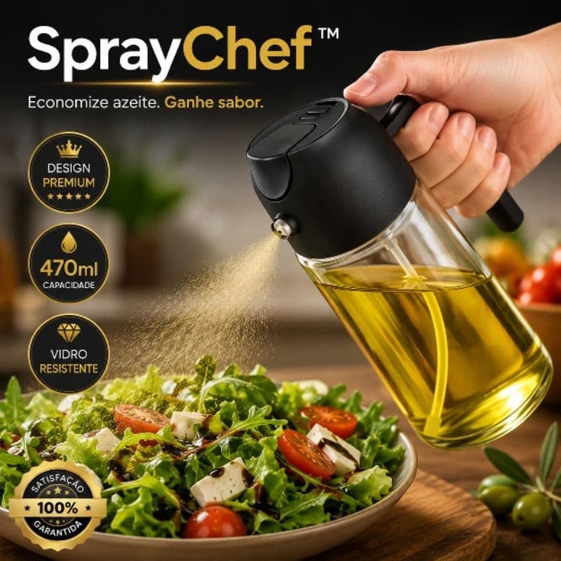 Borrifador de Azeite 470ml em Vidro com Spray Dosador | Galheteiro para Azeite, Vinagre, Air Fryer e Churrasco