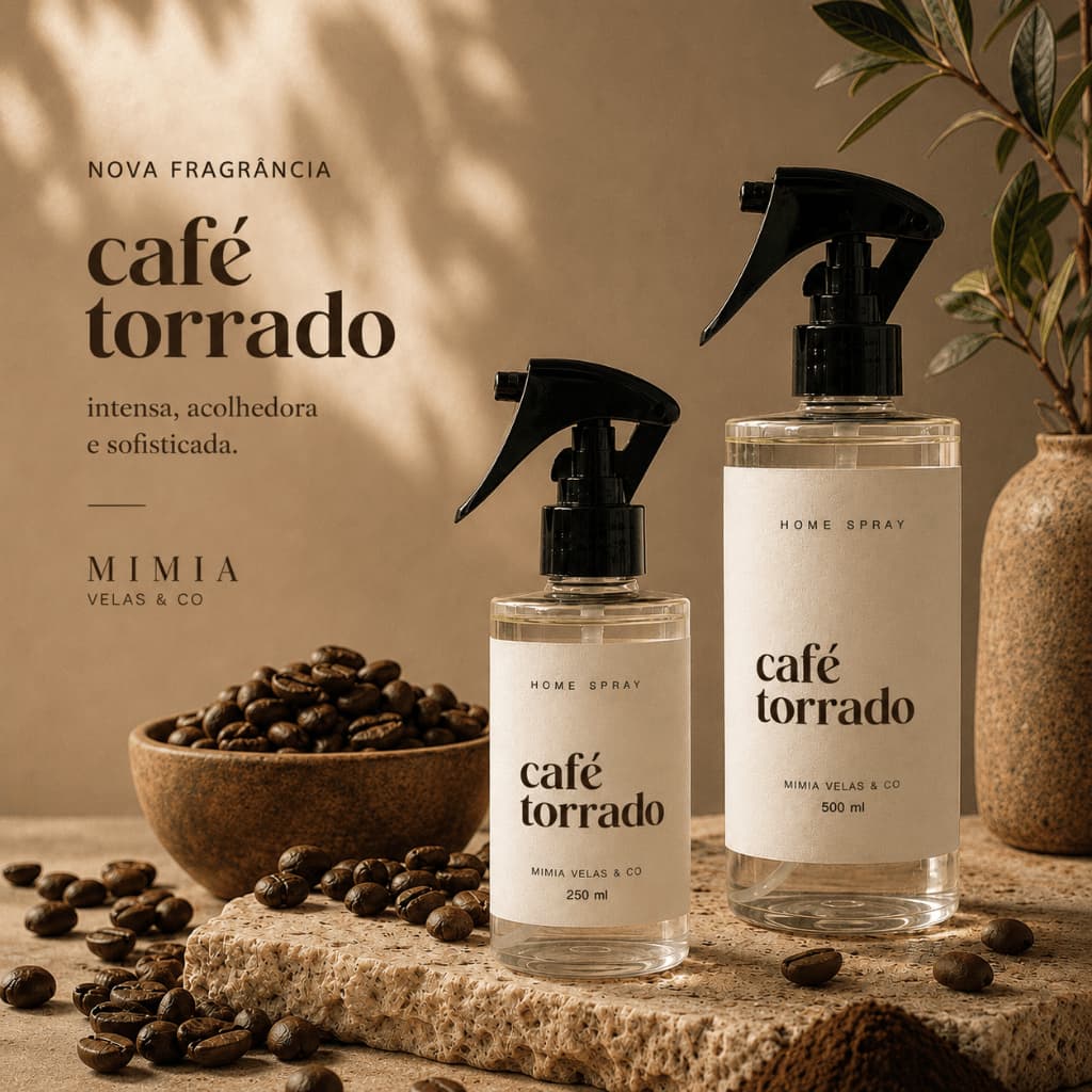 Home Spray Café Torrado 500ml e 250 Aromatizador Ambientes Odorizante Para Casa Água Perfumada
