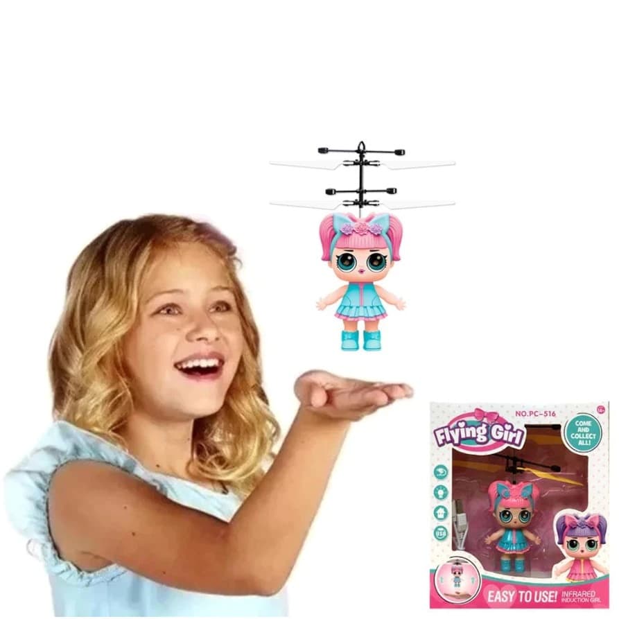 Boneca Lol Drone Voadora  Com Sensor De Mão Recarregável Fadinha LOL Voadaora - Envio imediato