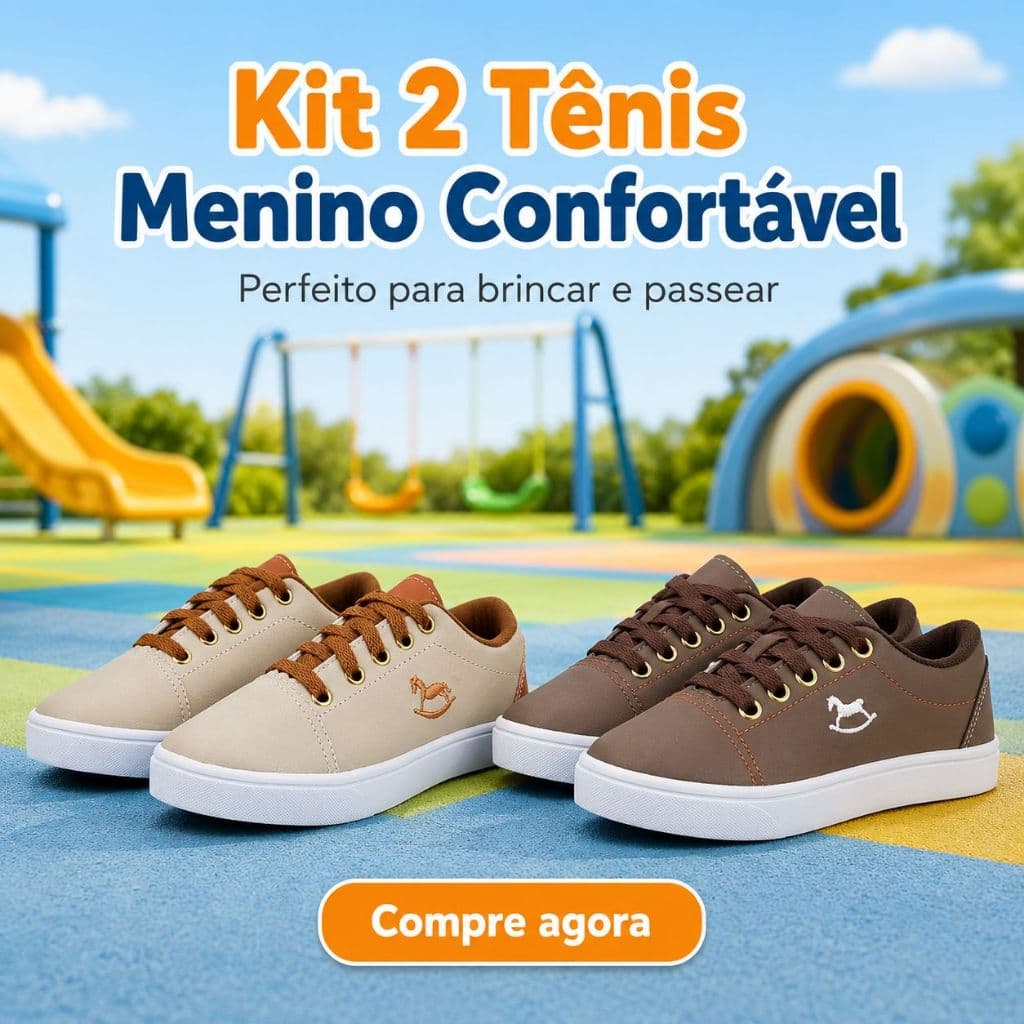 Kit Sapatenis Básico De Menino | Estilo Casual e Minimalista Combina Com Tudo | PRONTA ENTREGA!