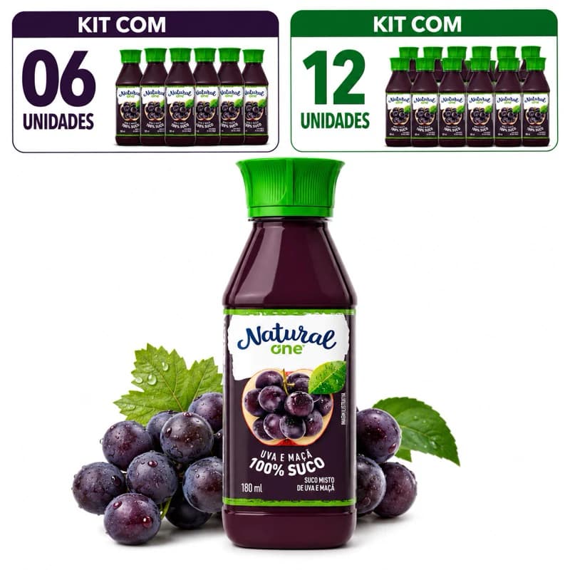 Suco de Uva Natural One 180ml Lancheira