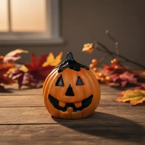 Estatueta Miniatura de Abobora de Halloween Decoração