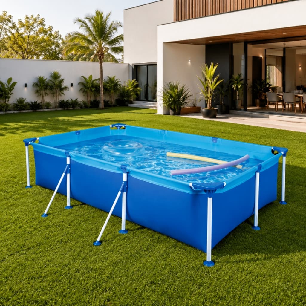 Piscina Estrutural Retangular 2500 Litros Mor Infantil Crianca Verao Calor Lazer Azul Premium Praia