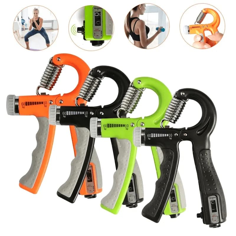 Hand Grip Com Ajuste Intensidade Contagem Repetição Fitness