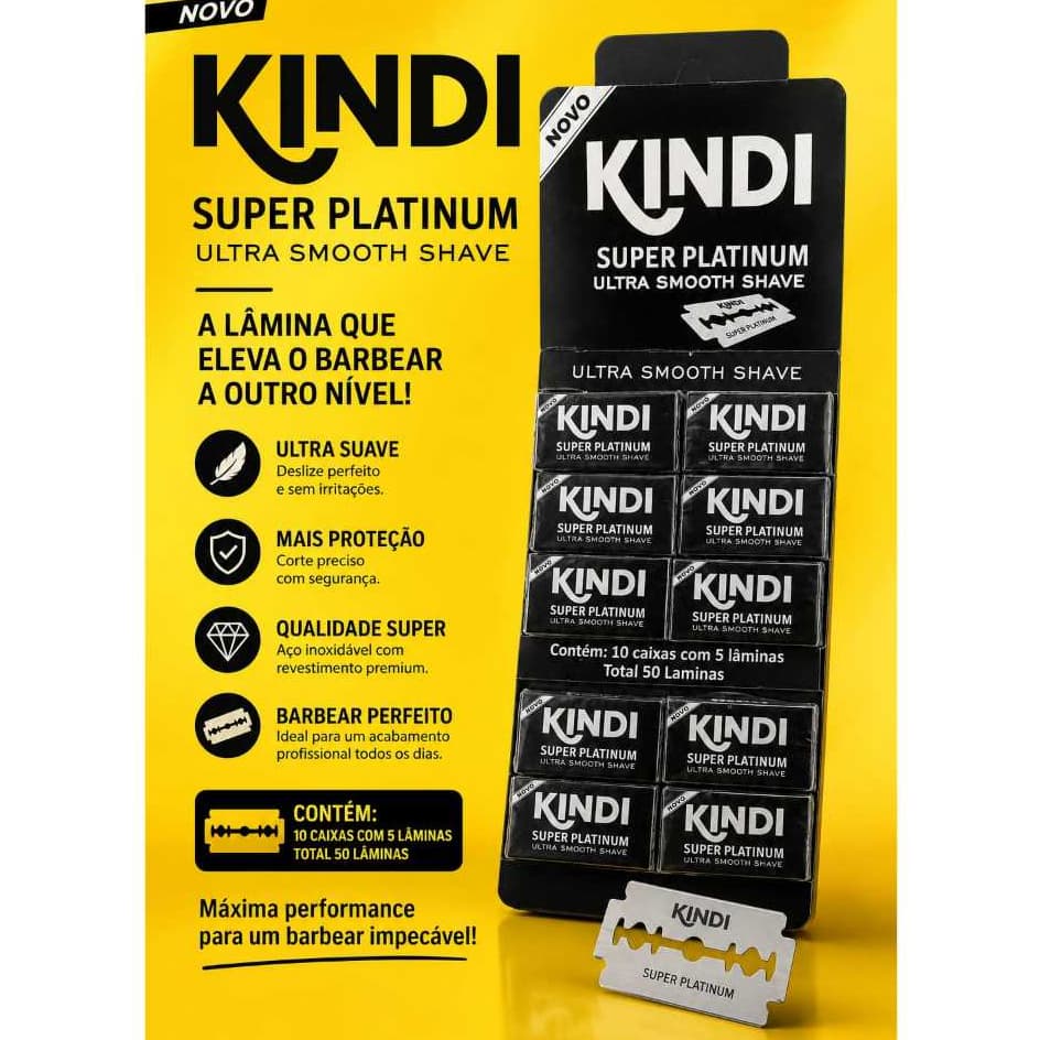Lâminas de Barbear Kindi - 50 Lâminas