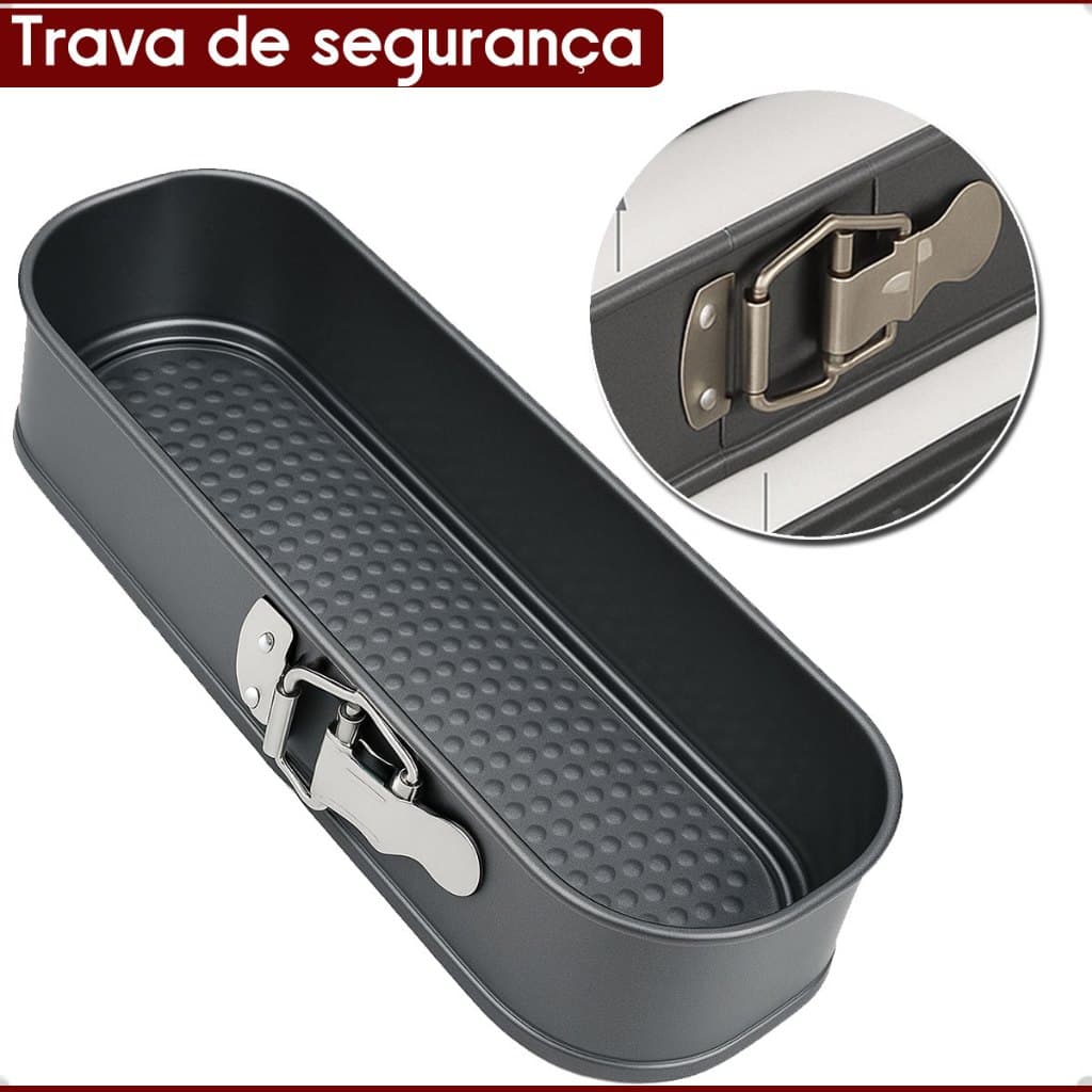 Forma Assadeira Fundo Removível Bolo Pão Caseiro Antiaderente Teflon