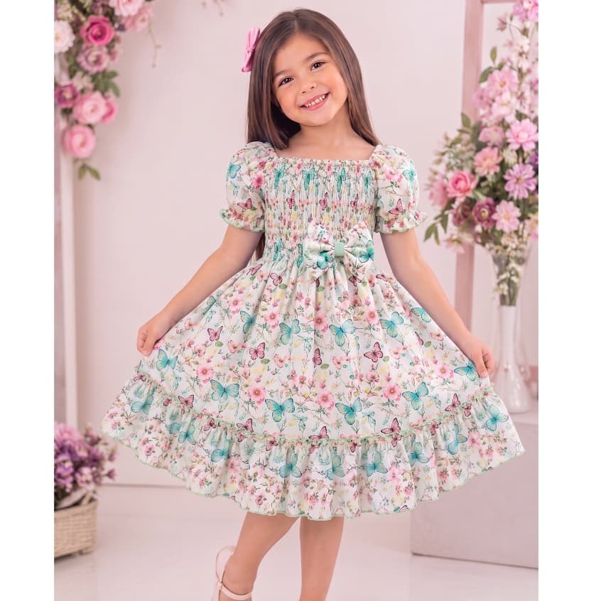 Vestido Infantil ,Princesa ,Estampado,Menina, Lastex, Laço,Babado ,Festa, Passeio, Verão.Varias Estampas 2 a 8 anos