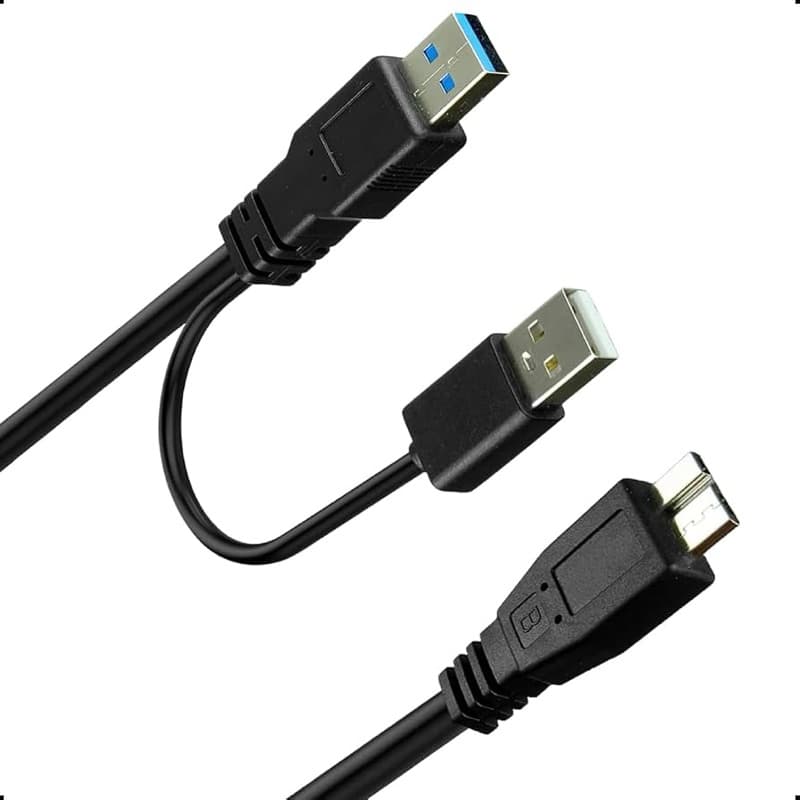 Cabo Y USB 3.0 para HD Externo Micro USB B 50cm