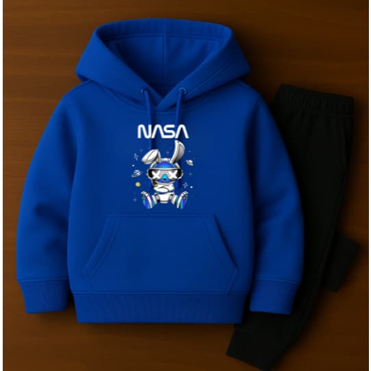 Conjunto Moletom Agasalho Infantil Canguru Várias Cores Estampa Coelho Nasa