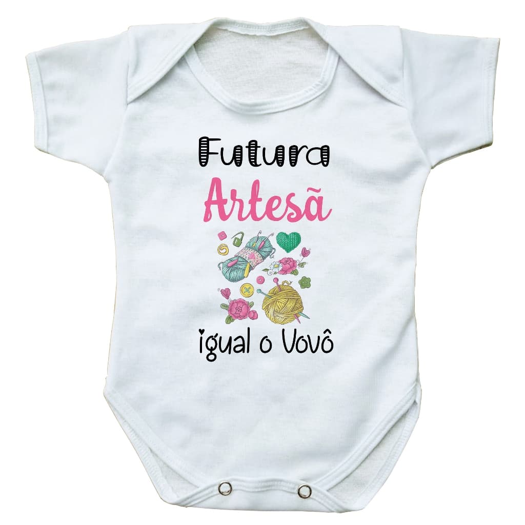 body bebe roupinha infantil futura artesã igual o vovô presente profissão bore bori bebê