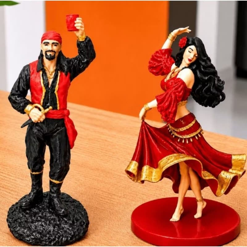 IMAGEM IMPRESSÃO 3D CASAL DE CIGANOS