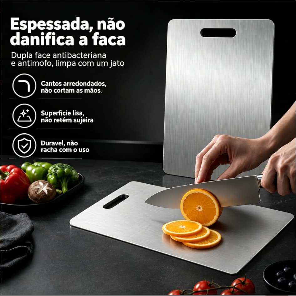 46 cm Tábua De Corte 304 Aço Inoxidável Antibacteriana À Prova De Mofo tábua de cozinha