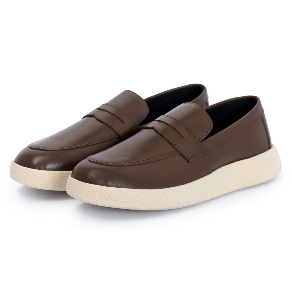 Sapato Mocassim Masculino Couro Legitimo Loafer Casual Palmilha Em Gel Confortavel Leve