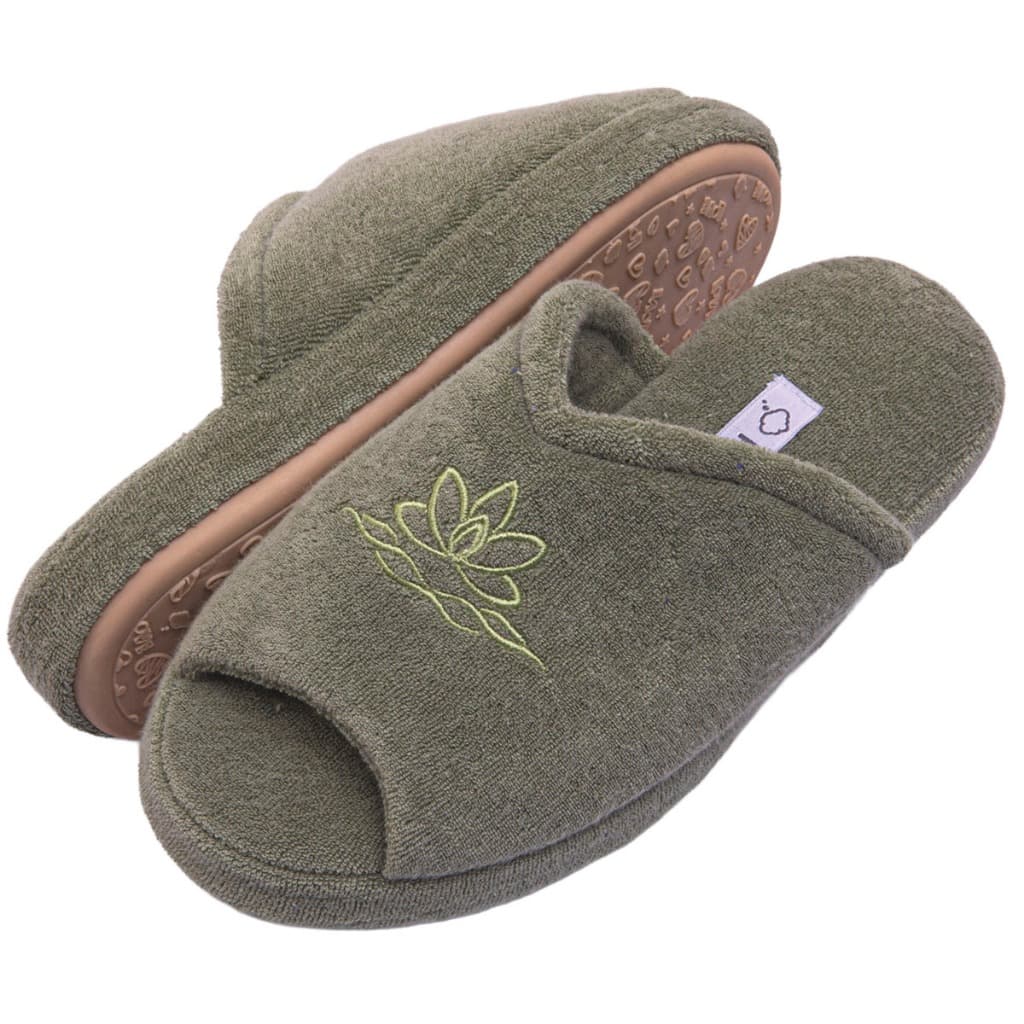Chinelo Feminino Anatômico Comfort Atoalhado Bordado Macio Confortável