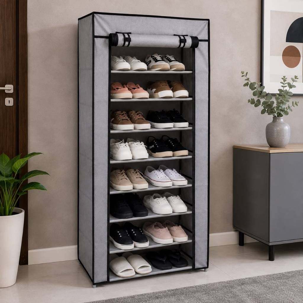 Sapateira com 9 Prateleiras 9 andares para Organizar Sapatos Calçados Chinelo Roupa Objetos 24 Pares