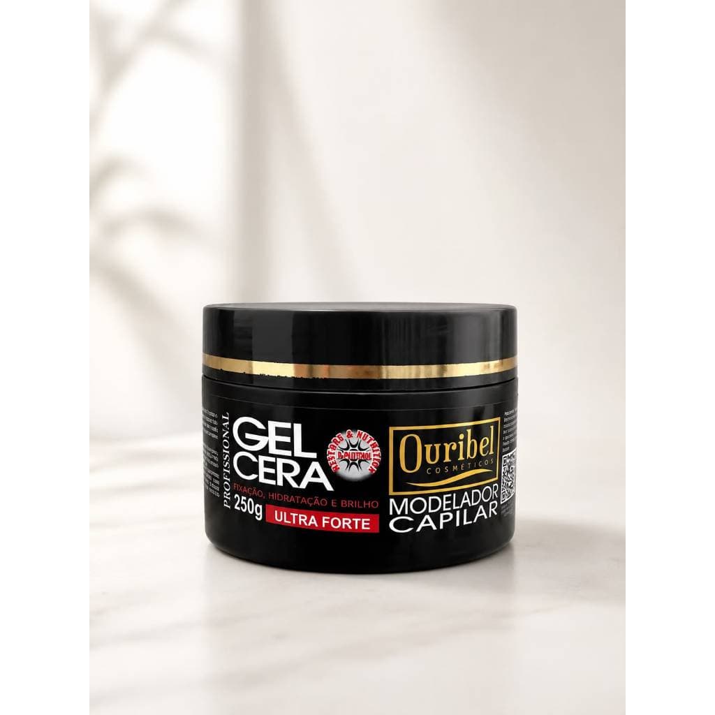 Gel Cera Capilar Ultra Forte Ouribel 250g Modelador Fixação e Brilho