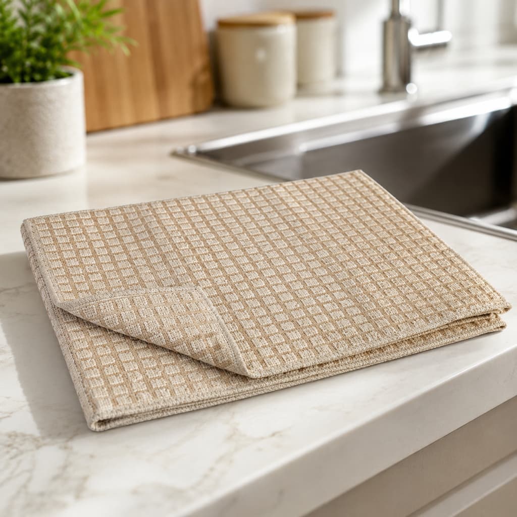 Tapete Escorredor Louça Microfibra Xadrez 40x30cm Absorvente Cozinha Secagem Rápida