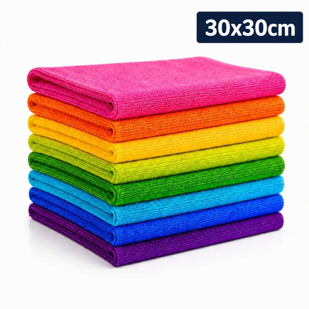 Kit 10, 20 e 30 Pano de Microfibra Flanela Limpeza 30x30cm Multiuso Sem Costura Carro Vidro Cozinha