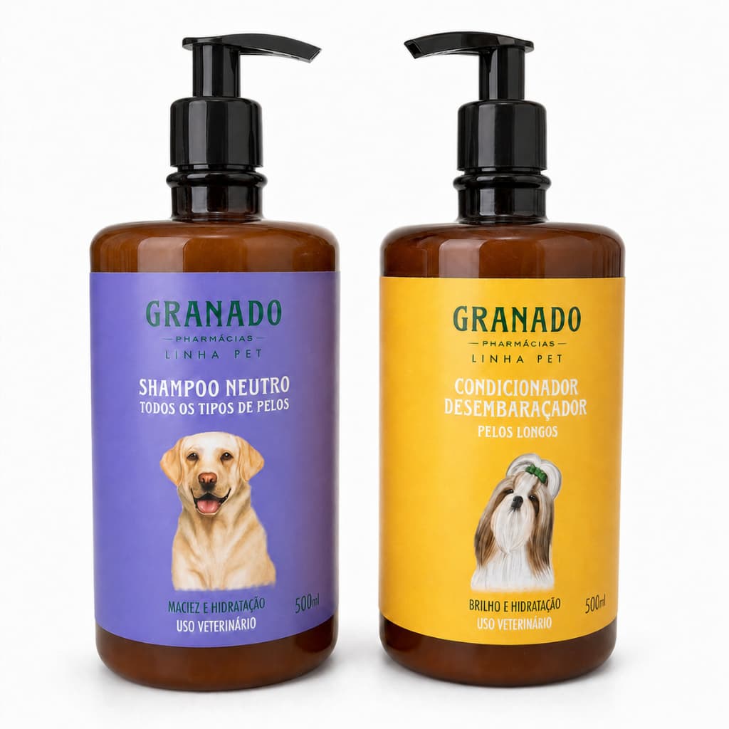 Kit Granado Pet Shampoo Neutro e Condicionador Desembaraçador