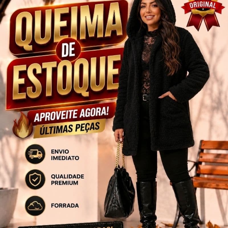 Casaco Feminino  Teddy  Inverno Estilo e Confortável  P, M