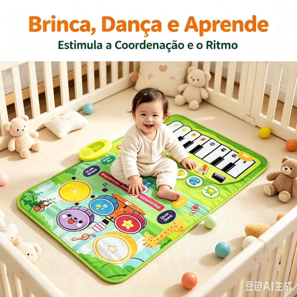 Tapete Musical Piano Infantil Atividades Interativo Teclado