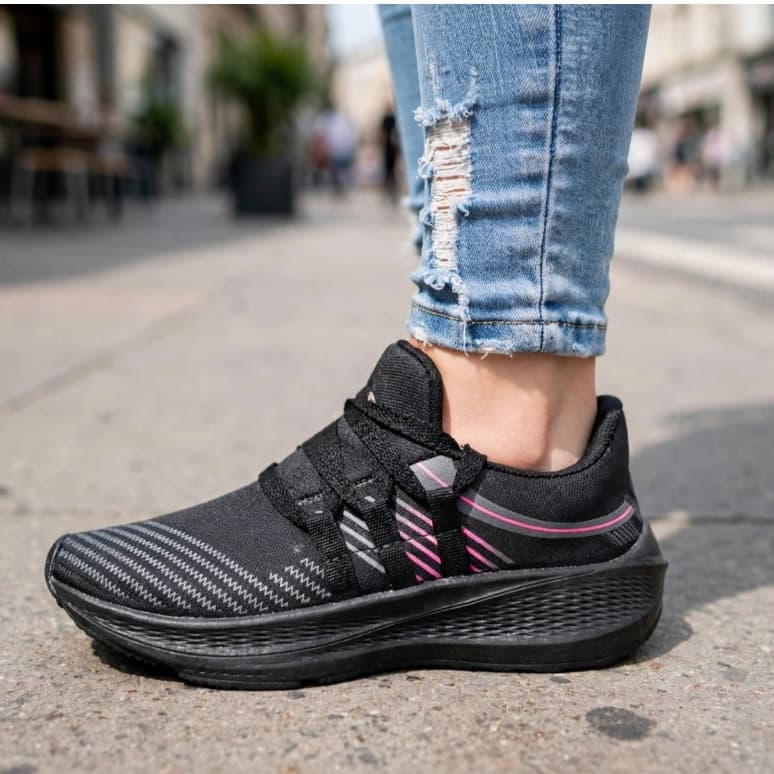Tênis Feminino Casual Plataforma Confortável Para o Dia a Dia e Passeio