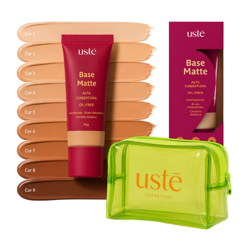 Base Matte Uste Alta Cobertura + Brinde (Necessaire) Boca Rosa Payot
