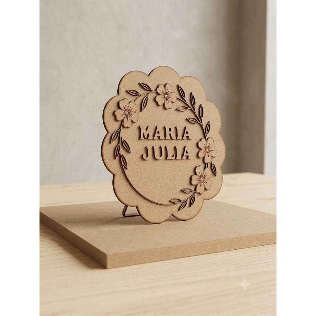 Quadro Infantil Personalizado com Nome | Porta Maternidade Decoração Quarto – MDF Cru