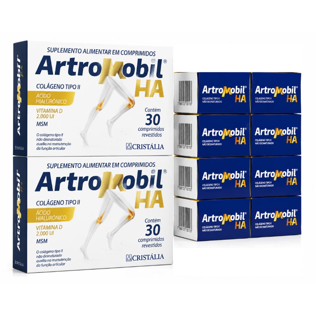Kit Artromobil Ha 92 Comprimidos Colágeno Tipo 2 Hialurônico Sem Sabor