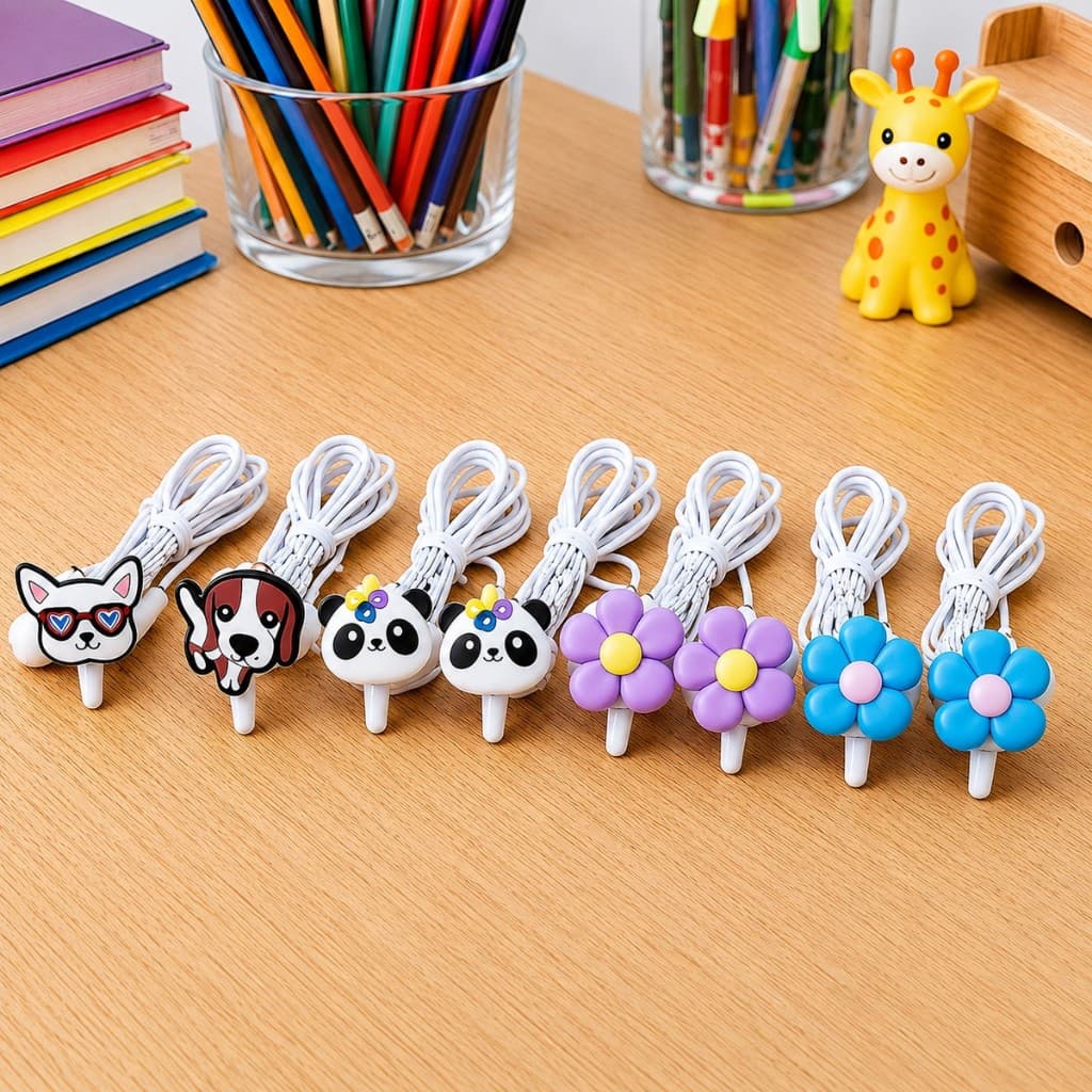 Fone de Ouvido Infantil com Microfone P2 Cabo Branco para Celular, sortidos