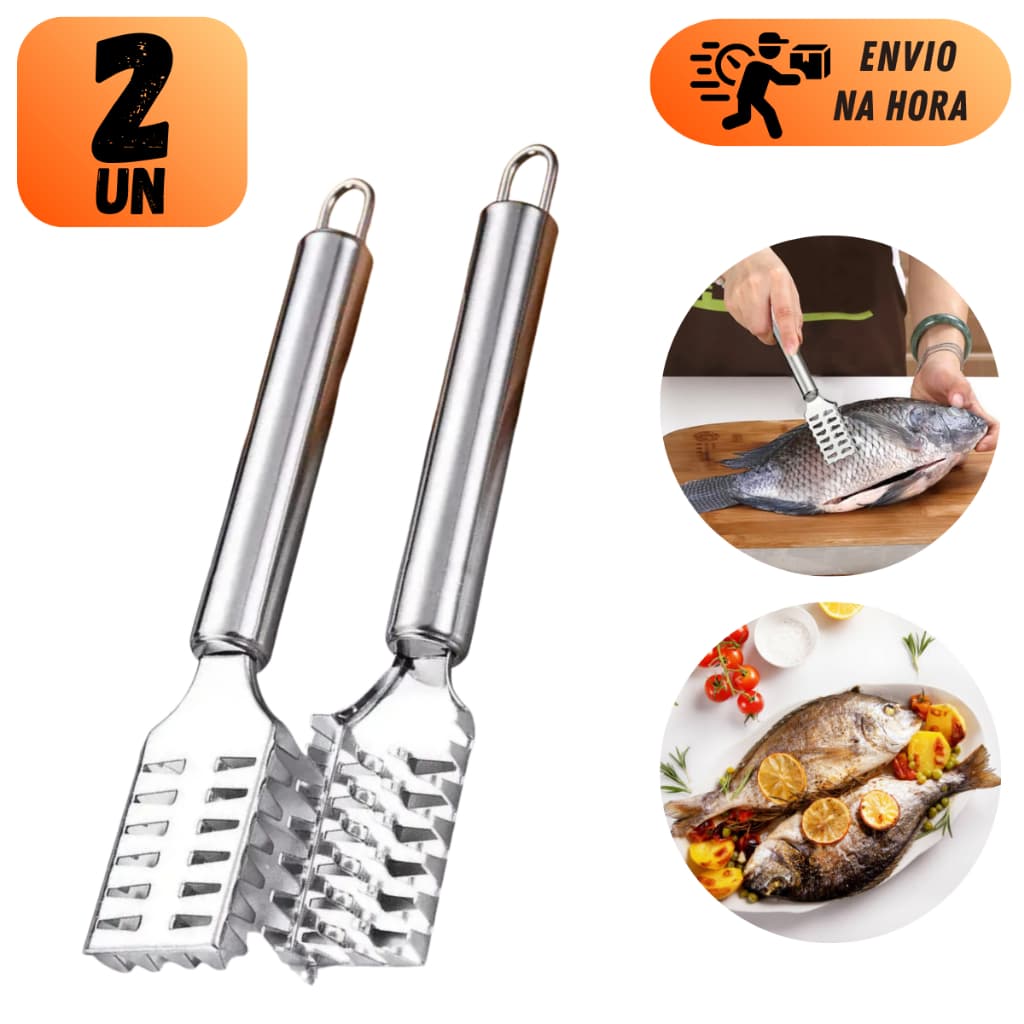 Conjunto Escamadores De Peixe Profissional Descamador Limpador De Escamas Para Cozinha E Restaurante