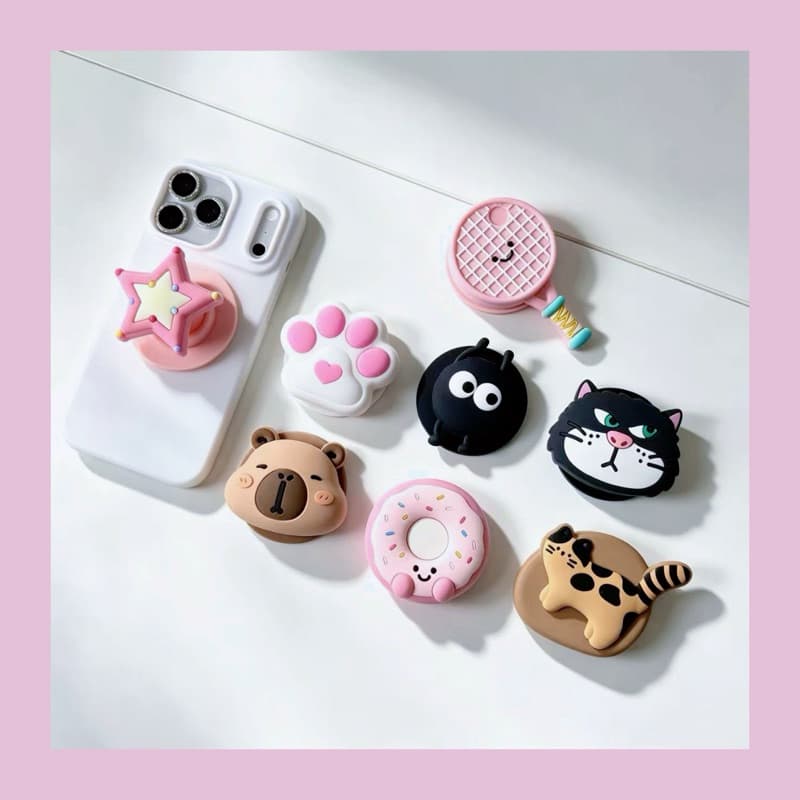 Suporte Magnético Personagens 3D Para Capinha Magsafe Celular Mesa Apoio Divertido Removível