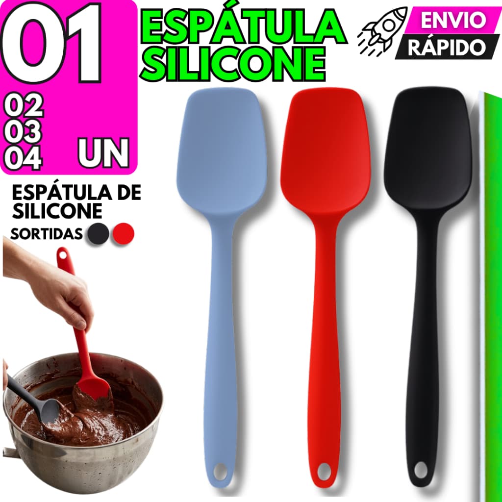 Espátula Reta De Silicone 3/2/1/4 Pão Duro Para Confeitaria Raspadora Colher Resistente Bolo Cozinha