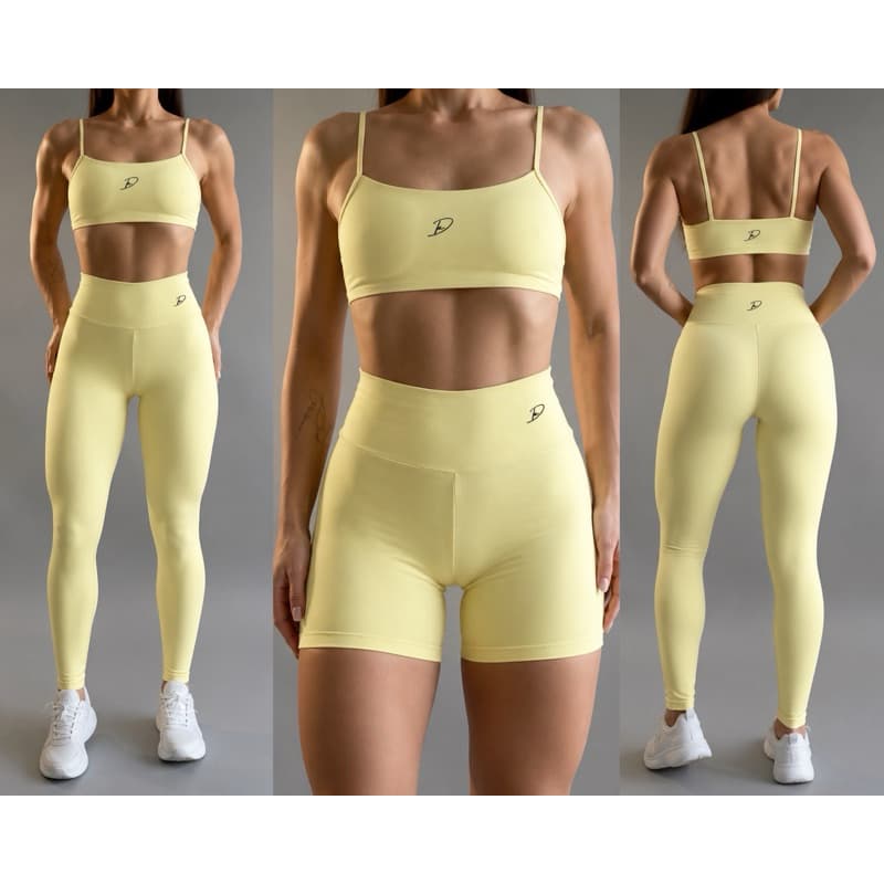 Diasp Fitness Poliamida Kit 3 peças Top + Leg + Short Blackout Academia