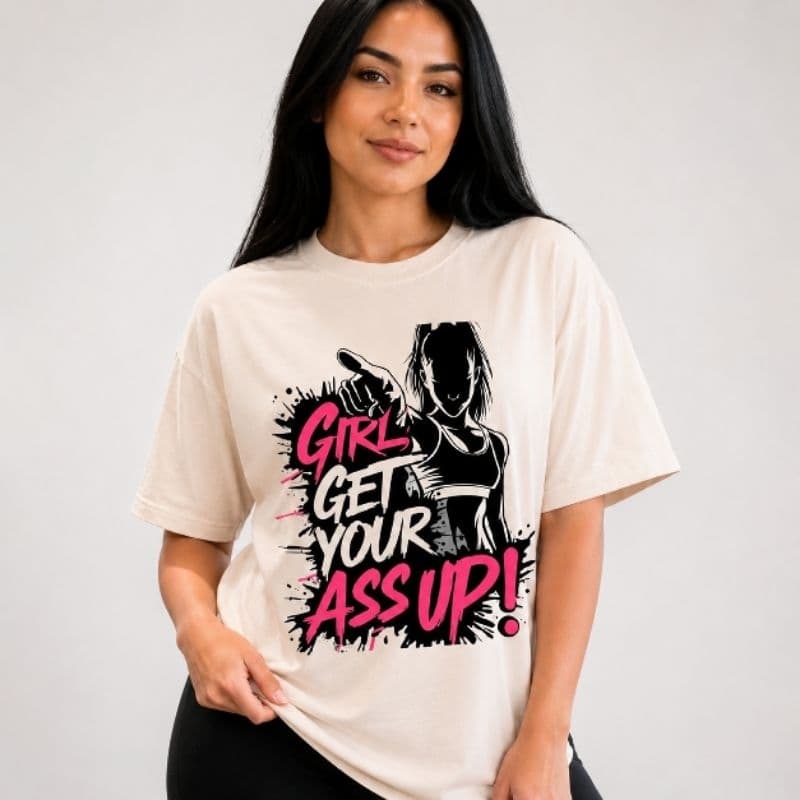 Camiseta Feminina 100% Algodão Academia Fitness Estilosa e Confortável com Estampa Moderna para Treino